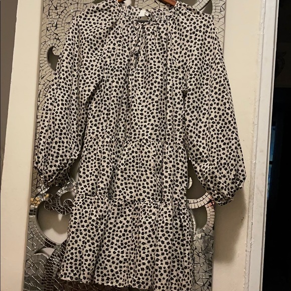 H&M Long Puffsleeve Floral Mini Dress - Picture 5 of 6